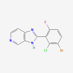 molecular formula C12H6BrClFN3 B1378801 2-(3-Bromo-2-chloro-6-fluorophenyl)-3H-imidazo[4,5-c]pyridine CAS No. 1439824-02-8
