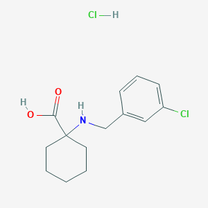 molecular formula C14H19Cl2NO2 B13788041 1-(3-Chlorobenzylamino)cyclohexanecarboxylic acid hydrochloride 