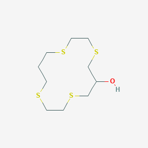 molecular formula C10H20OS4 B13788061 1,4,8,11-Tetrathiacyclotetradecan-6-ol CAS No. 74515-42-7