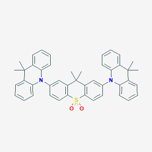 molecular formula C45H40N2O2S B13788066 2,7-Bis(9,9-dimethylacridin-10-yl)-9,9-dimethylthioxanthene 10,10-dioxide 