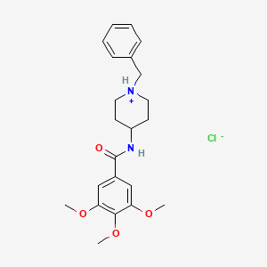 molecular formula C22H29ClN2O4 B13788071 N-(1-(Phenylmethyl)-4-piperidinyl)-3,4,5-trimethoxybenzamide hydrochloride CAS No. 63639-59-8