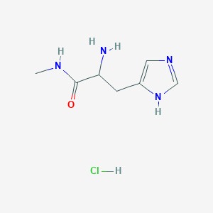 molecular formula C7H13ClN4O B1378808 2-amino-3-(1H-imidazol-4-yl)-N-methylpropanamide hydrochloride CAS No. 1461704-89-1