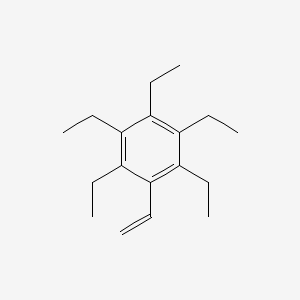 molecular formula C18H28 B13788084 2,3,4,5,6-Pentaethyl-1-vinylbenzene CAS No. 2715-34-6