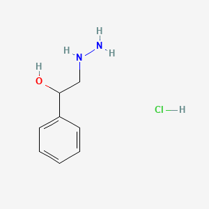 molecular formula C8H13ClN2O B13788085 1-Phenyl-2-hydrazinoethanol hydrochloride CAS No. 63918-87-6