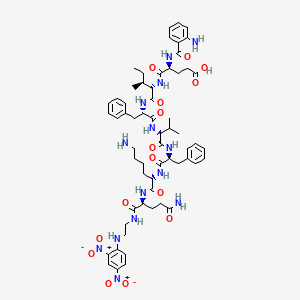 molecular formula C60H80N14O15 B13788094 Abz-eifvkkq-eddnp 