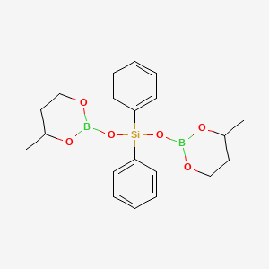 molecular formula C20H26B2O6Si B13788102 Bis[(4-methyl-1,3,2-dioxaborinan-2-yl)oxy]-diphenylsilane CAS No. 82172-58-5