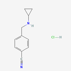 molecular formula C11H13ClN2 B1378813 4-[(Cyclopropylamino)methyl]benzonitrile hydrochloride CAS No. 1461705-73-6