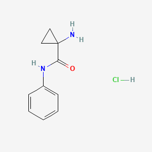 molecular formula C10H13ClN2O B1378814 1-amino-N-phenylcyclopropane-1-carboxamide hydrochloride CAS No. 1803582-96-8