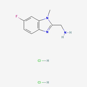 molecular formula C9H12Cl2FN3 B1378817 (6-fluoro-1-methyl-1H-1,3-benzodiazol-2-yl)methanamine dihydrochloride CAS No. 1461713-42-7