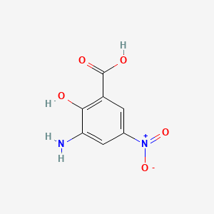 molecular formula C7H6N2O5 B13788187 3-Amino-5-nitrosalicylic acid CAS No. 831-51-6