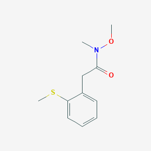 molecular formula C11H15NO2S B1378821 N-甲氧基-N-甲基-2-[2-(甲硫基)苯基]乙酰胺 CAS No. 1461713-46-1