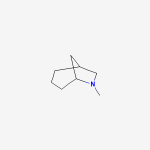 molecular formula C8H15N B13788213 6-Methyl-6-azabicyclo[3.2.1]octane CAS No. 24173-54-4