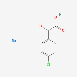 molecular formula C9H9ClNaO3+ B13788233 sodium;2-(4-chlorophenyl)-2-methoxyacetic acid CAS No. 93283-84-2