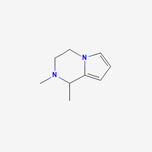molecular formula C9H14N2 B13788247 Pyrrolo[1,2-A]pyrazine, 1,2,3,4-tetrahydro-1,2-dimethyl-(9CI) CAS No. 73627-19-7