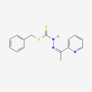 molecular formula C15H15N3S2 B13788260 benzyl N-[(Z)-1-pyridin-2-ylethylideneamino]carbamodithioate 