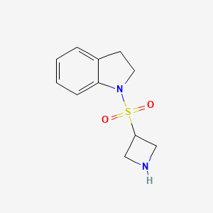 B1378827 1-(azetidine-3-sulfonyl)-2,3-dihydro-1H-indole CAS No. 1803591-38-9