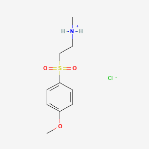 molecular formula C10H16ClNO3S B13788272 Ethylamine, 2-(4-methoxyphenylsulfonyl)-N-methyl-, hydrochloride CAS No. 67057-91-4