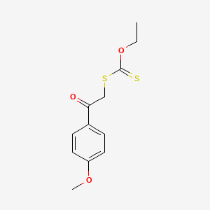 molecular formula C12H14O3S2 B13788283 O-ethyl [2-(4-methoxyphenyl)-2-oxoethyl]sulfanylmethanethioate 