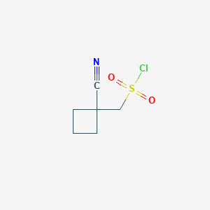 molecular formula C6H8ClNO2S B1378833 (1-Cyanocyclobutyl)methanesulfonyl chloride CAS No. 1803581-10-3
