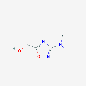 molecular formula C5H9N3O2 B1378837 [3-(Dimethylamino)-1,2,4-oxadiazol-5-yl]methanol CAS No. 1602419-10-2