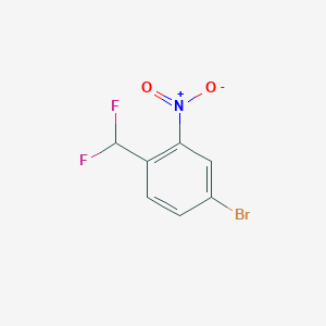 molecular formula C7H4BrF2NO2 B1378839 4-溴-1-(二氟甲基)-2-硝基苯 CAS No. 1261442-15-2