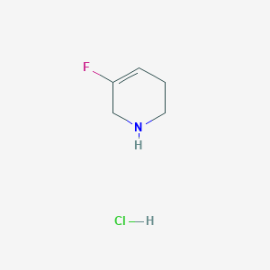 molecular formula C5H9ClFN B1378840 5-Fluoro-1,2,3,6-tetrahydropyridine hydrochloride CAS No. 1279874-66-6