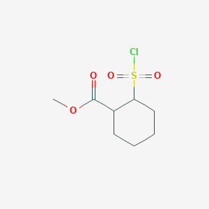 molecular formula C8H13ClO4S B1378841 Methyl 2-(chlorosulfonyl)cyclohexane-1-carboxylate CAS No. 1461715-54-7