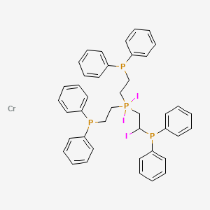 molecular formula C42H41CrI3P4 B13788471 Bis(2-diphenylphosphanylethyl)-(2-diphenylphosphanyl-2-iodoethyl)-diiodo-lambda5-phosphane;chromium CAS No. 89655-19-6