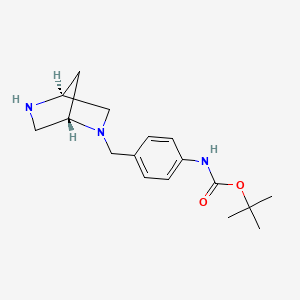 molecular formula C17H25N3O2 B13788478 tert-butyl N-[4-[[(1S,4S)-2,5-diazabicyclo[2.2.1]heptan-2-yl]methyl]phenyl]carbamate 