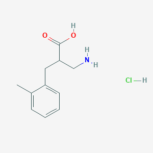 molecular formula C11H16ClNO2 B1378849 3-氨基-2-[(2-甲基苯基)甲基]丙酸盐酸盐 CAS No. 1423032-09-0