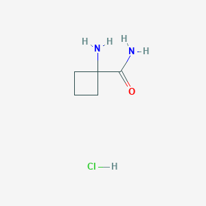 molecular formula C5H11ClN2O B1378851 1-Aminocyclobutane-1-carboxamide hydrochloride CAS No. 190004-62-7