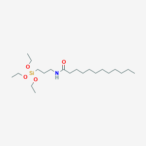 molecular formula C21H45NO4Si B13788519 N-[3-(Triethoxysilyl)propyl]dodecanamide CAS No. 51833-28-4