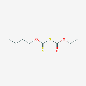 molecular formula C8H14O3S2 B13788557 Thiodicarbonic acid ((HO)C(O)SC(S)(OH)), 3-butyl 1-ethyl ester CAS No. 65573-07-1