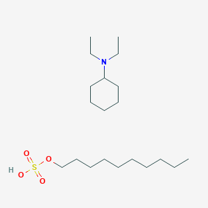 molecular formula C20H43NO4S B13788559 Cyclohexyldiethylammonium monodecyl sulphate CAS No. 65121-83-7