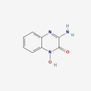 molecular formula C8H7N3O2 B13788607 3-Amino-1-hydroxyquinoxalin-2(1H)-one CAS No. 90004-24-3