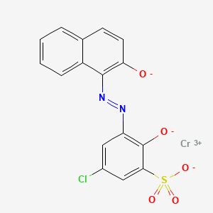 molecular formula C16H8ClCrN2O5S B13788615 Chromium, [5-chloro-2-(hydroxy-kappaO)-3-[[2-(hydroxy-kappaO)-1-naphthalenyl]azo-kappaN1]benzenesulfonato(3-)]- CAS No. 94277-71-1
