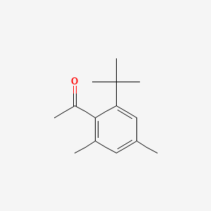 molecular formula C14H20O B13788640 Ethanone, 1-[2-(1,1-dimethylethyl)-4,6-dimethylphenyl]- CAS No. 82-77-9