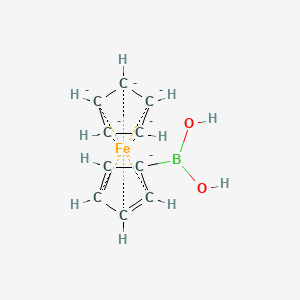molecular formula C10H11BFeO2-6 B13788703 Cyclopenta-2,4-dien-1-ylboronic acid;cyclopentane;iron 
