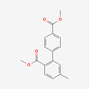 molecular formula C17H16O4 B13788705 Dimethyl 5-methyl[1,1'-biphenyl]-2,4'-dicarboxylate CAS No. 67801-56-3