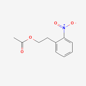molecular formula C10H11NO4 B13788713 o-Nitrophenethyl acetate CAS No. 833-43-2
