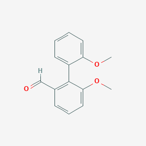molecular formula C15H14O3 B13788720 2,2'-Dimethoxy-6-formylbiphenyl CAS No. 87306-84-1