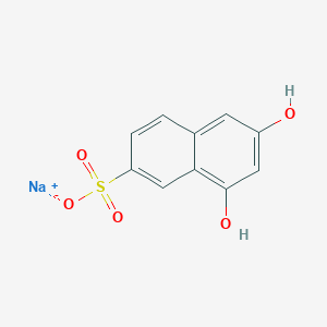 molecular formula C10H7NaO5S B13788733 Sodium;6,8-dihydroxynaphthalene-2-sulfonate 