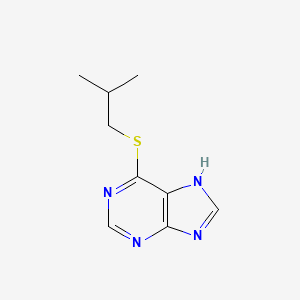 molecular formula C9H12N4S B13788752 1H-Purine, 6-[(2-methylpropyl)thio]- CAS No. 82499-06-7