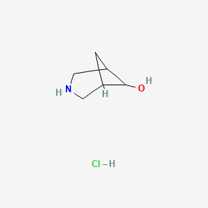 molecular formula C6H12ClNO B1378878 3-Azabicyclo[3.1.1]heptan-6-ol hydrochloride CAS No. 1389264-28-1