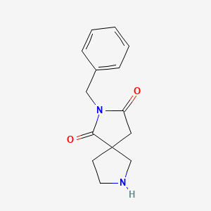 molecular formula C14H16N2O2 B1378879 2-Benzyl-2,7-diazaspiro[4.4]nonane-1,3-dione CAS No. 1148044-35-2