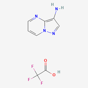 molecular formula C8H7F3N4O2 B1378888 Pyrazolo[1,5-a]pyrimidin-3-amine; trifluoroacetic acid CAS No. 1400764-19-3