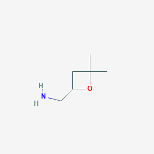 B1378891 (4,4-Dimethyloxetan-2-yl)methanamine CAS No. 1408075-08-0