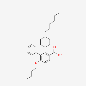molecular formula C30H41O3- B13788961 4-Butoxyphenyl 4-trans-(4-heptylcyclohexyl)benzoate 