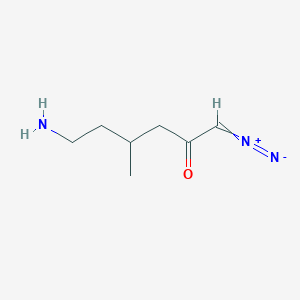 molecular formula C7H13N3O B13788963 (3S,4S)-3-Z-Amino-1-diazo-4-methyl-2-hexanone 