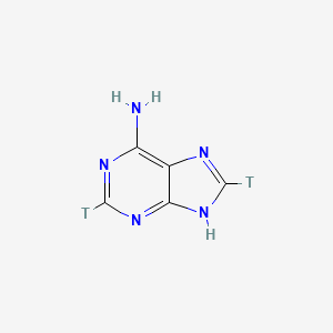 molecular formula C5H5N5 B13788970 Adenine,[2,8-3H] 